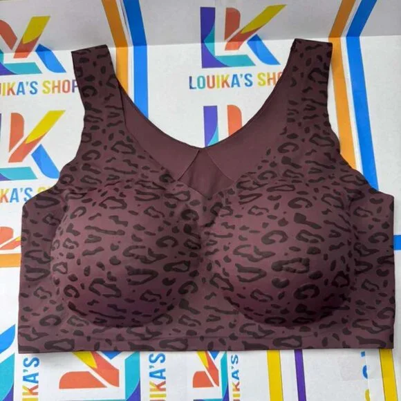 2PCs/Set Leopard Print Seamless Casual Lingerie Set Classic Animal Print - Picture 6 of 9